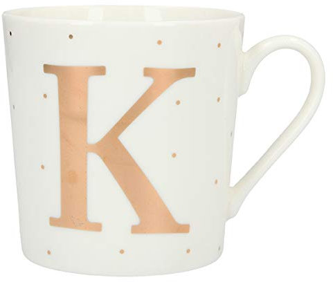 Depesche 5909.036 - Tazza in porcellana con manico, 300 ml, con scritta K