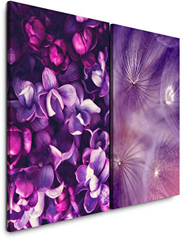 Paul Sinus Art Wandbild 2 teilig je 60x90cm Orchideen Blüten Pusteblume Duftend Sanft Weich Schön