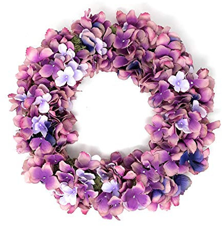 CREAFLOR HOME Hortensienkranz Türkranz Tischkranz ca. 36-38 cm brombeer