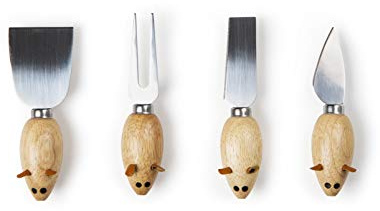 Set mit 4 Spitzen für Käse und Maus.