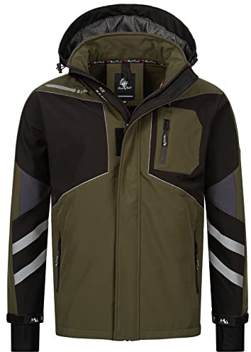 Rock Creek Softshelljacke Herren Outdoor H-287 | Wasserabweisende Übergangsbekleidung, funktionale Wanderjacke für Männer, Camping, Freizeit und wechselhaftes Wetter