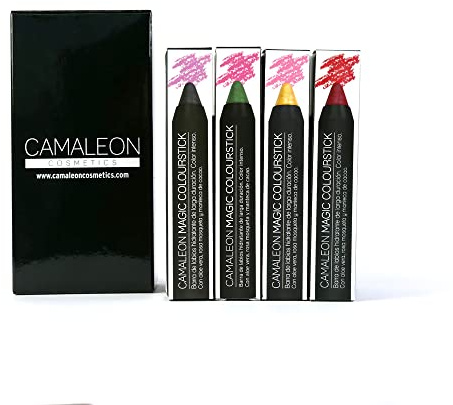 Camaleon Cosmetics - Pack 4 Pintalabios Magic Colourstick - Permanentes - Cambian de Color a Tonos Rosados - Color: Rojo