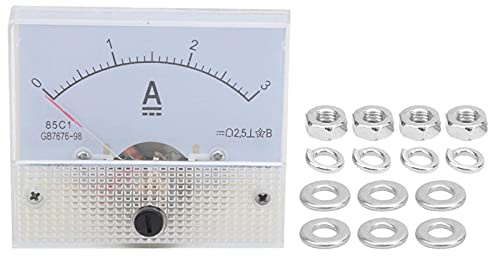 Ampèremètre Analogique DC 0-3A, Précision ±2,5%, Matériau ABS, 63x58x56mm, pour Mesure Courant Continu, Instrument Électrique Professionnel