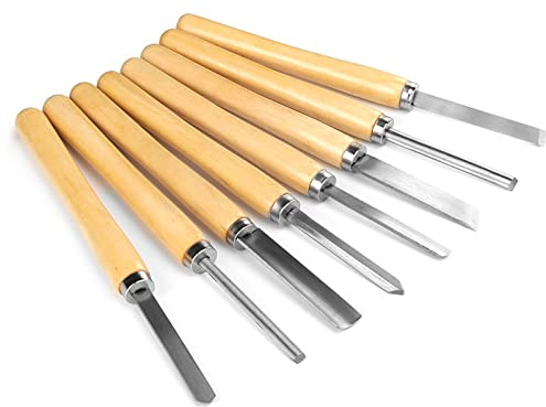 Juego De Cuchillos Tallados En Madera, 8 Piezas, Juego De Cinceles De Acero Para Tallar En Madera Con Manijas De Madera, Herramientas Para Tallar En Madera, Cinceles Para Carpintero Y Principiantes