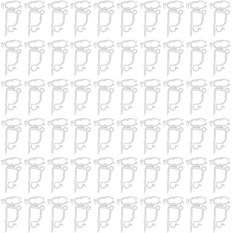 WYAN 60 PCS Gutter Hooks,for mini Lights,Christmas Lights,Garlands | Plastic, dimensions: 5.5 × 2.8 cm, detachable modular design, sturdy and durable, waterproof, quick to install