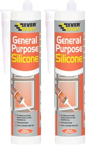 Everbuild GPSGY General Purpose Silicone Sealant, Grey, 280 ml (Pack of 2)