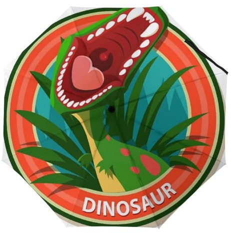 YBQLNP Kompakter Reise Regenschirm Dinosaurier Taschenschirm Automatisch Auf Und Zu Faltbarer Sonnenschirm