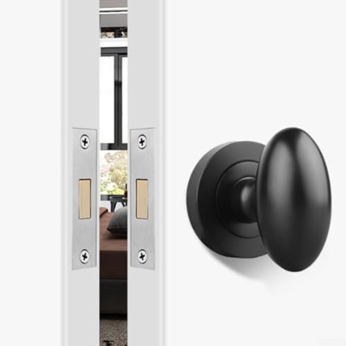 YUANGANG Verrou de porte dissimulé invisible à pousser et à tirer avec poignée simple face, serrures d'entrée sans clé pour portes intérieures en alliage de zinc, serrure d'intimité pour salle de