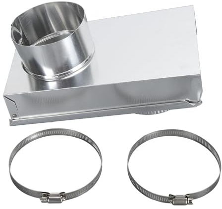 Yosoo Health Gear Dryer Vent Periscope, Adjustable Space Saving Exhaust Connector for Laundry Room Aluminum Alloy Telescoping Design Smooth Inner Wall with 3 Clamps 1 Pack