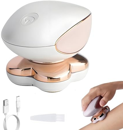 Fesatccoz Rasoio elettrico da donna, 4 lame flessibili, senza fili, dispositivo per il viso da donna, portatile, indolore, ricaricabile, impermeabile, per gambe, viso, corpo, labbra
