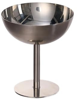 BOJHGO Copas De Helado Taza de Acero Inoxidable for Helado, Postre, ensaladera, Plato de Fruta, Plato for Aperitivos, Copa de Vino Multifuncional, contenedor de Cocina for el hogar, 3 uds.(Silver2)
