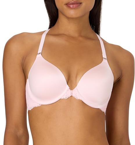 Maidenform Women's T-Shirt, One Fab Fit Racerback Underwire Bra, Lightly Lined, Front Closure, Ballerina Slipper, 36B