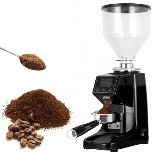 HNBYLMM Moulin à café électrique, Moulin à Grains de café 200W avec 19 réglages de mouture précis, Lames en Acier Inoxydable 304 et Bols Amovibles, pour Usage Professionnel et Domestique,1500ML