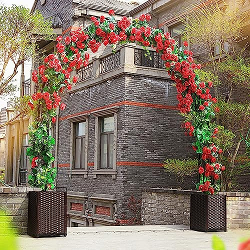 Grande arco da giardino in ferro battuto – Pgola in metallo per piante rampicanti e viti, pergolato decorativo per esterni per matrimoni, struttura di supporto da giardino durevole
