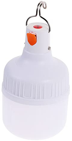 HONITANO Bombilla LED Recargable con Gancho de Inoxidable Luz Portátil para Exteriores Camping y Emergencias Batería Recargable USB Linterna de Senderismo Uso Versátil Jardín y Pesca
