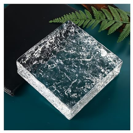 Transparent Clear Glass Block Rectangular Solid Glass Brick with Protect Privacy for Office Bar Hotels Home(10PCS)