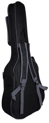 LIFKOME Akustikgitarrenrucksack Gepolsterte Gitarrentasche aus Nylon mit Doppelten Schultergurten und Dickem Polsterschutz zum Tragen dem Rücken für 41 Zoll Reisegitarre