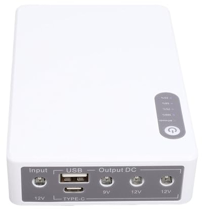 Walfront DC-USV, Stromversorgung 10.000 MAh, Batterie-Backup, 5 Stunden 24-W-WLAN-Verbindung für Router, Modems, Kameras, Smartphones, Faxgeräte, Fingerabdruck-Recorder, DSL, 3 (EU-Stecker)
