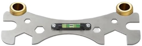 Tidevib Level - Set di 2 chiavi speciali con livella a bolla incorporata, installazione sanitaria regolabile, rubinetti doccia, cucina e bagno in acciaio inox