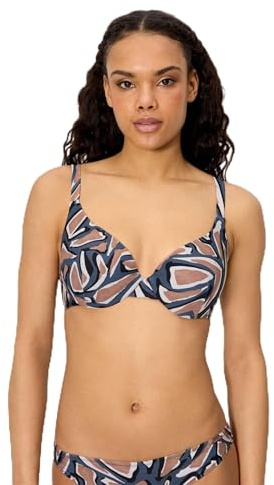 YSABEL MORA. Top Bikini Estampado Copa C. Top Bikini con Aro Y Relleno. Tirantes Anchos Regulables. Diseño Estampado. Colección Beach.