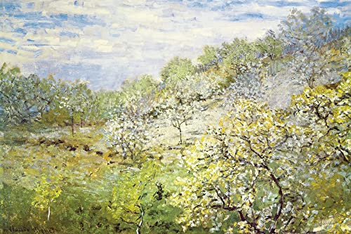 1art1 Claude Monet XXL Poster Apfelbäume In Blüte, 1873 Plakat | Bild 120x80 cm