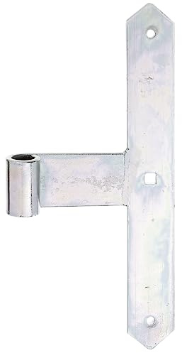 Alberts 312909 Tor-Mittelband | galvanisch verzinkt, dickschichtpassiviert | spitze Form | zum Aufschrauben | 300 x 40 mm | Rollen-Ø16 mm