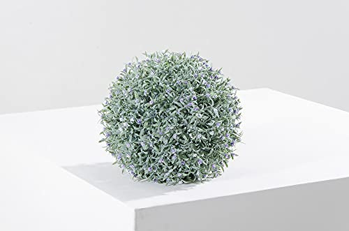 VERDELOOK Sempreverde® Greenball Provence foglia lavando con fiori, diametro 32 cm, verde