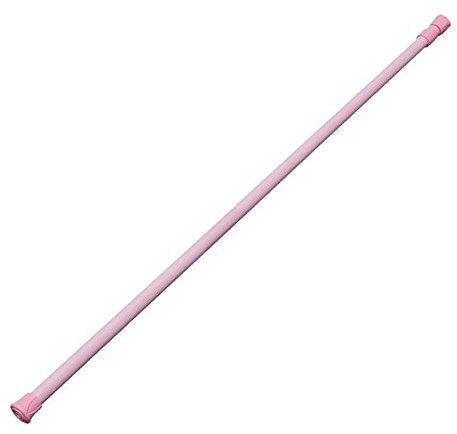 Bluelans® Aluminium Extendable Telescopic Tension Rod, For net curtains or lightweight voiles (60-110 cm, Pink)
