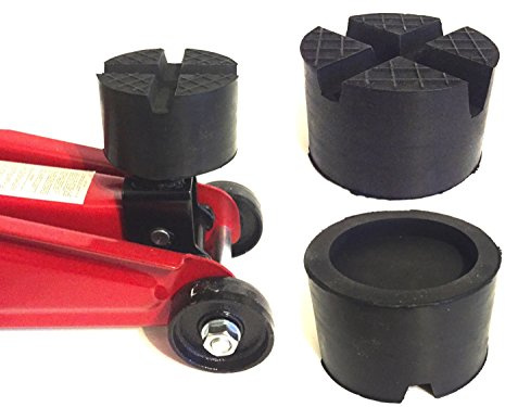 85x50mm Gummiauflage mit 2 V-Nuten/Waffel/Aussparung Auflage Hebe-Bühne Gummi-Unterlage Wagen-Heber rund Auto Set Unterstellbock Klotz Rangier-Wagenheber Puffer Reifen-Wechsel LKW Räder KFZ Zubehör