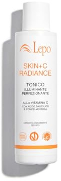 LEPO | SKIN+C Radiance, Tonico Illuminante 150 ml con Vitamina C e Acido Salicilico, Luminosità e Freschezza per Una Pelle Radiosa