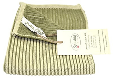 Solwang Design RibRib Handtuch 100% Bio Baumwolle 32 x 47 cm Oliv