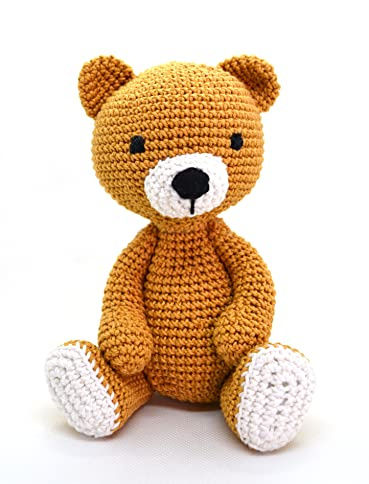 Süßer Teddy/Teddybär/Teddybear Kuscheltier – gehäkelt (Hellbraun)