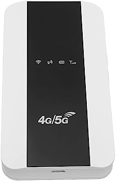 Tragbarer Mobiler WLAN Hotspot, Entsperrter Mobiler 4G LTE Hotspot mit LED Anzeige, Tragbares Reise WLAN, Unterstützt 10 Geräteverbindungen (EU-Version)