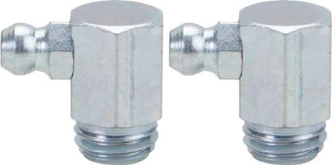 cyclingcolors 2x schmiernippel stahl kegelschmiernippel Fettpresse Nippel traktor rasenmäher auto motorrad roller, M10 X 1,5 90°