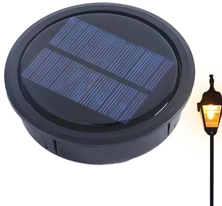 Solar Replacement Top, Waterproof Outdoor Solar Replacement Parts With Battery Box, Lights Replacement Top, Solar Panel Lantern Lid Bulbs, Lantern Replacement, LED Lantern Light Replacement, For Garde