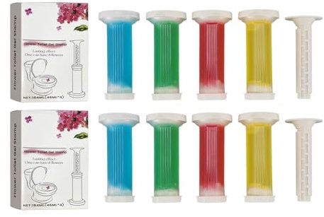 8 Unidades de Limpiador de Inodoro, Bol, Gel, Flor, Sello de Gel de Baño, 4 Fragancias, Ambientadores de para Inodoro, Forma, Ambientadores de Gel