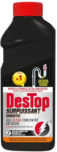 DESTOP Gel Déboucheur Surpuissant - 2 doses - 500ml
