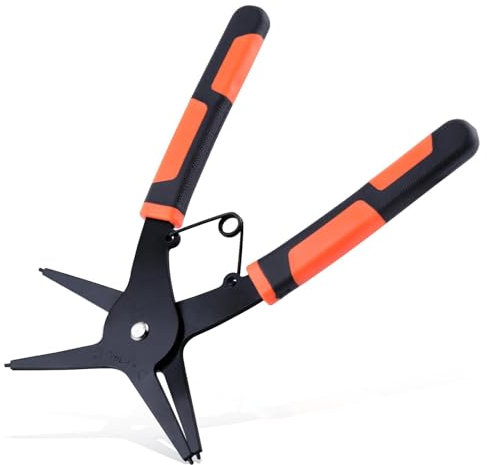 LEONTOOL 2 in 1 Snap Ring Pliers Internal External Circlip Pliers Straight Lock Ring Pliers for 10mm-140mm Diameter Snap Ring, Dual-purpose Retaining Ring Plier C-clip Plier for Ring Remover Retaining