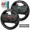 Steering Wheels Compatible with Nintendo Switch 2 (2025)/ Switch/ Switch OLED JoyCons, Racing Wheels for NS2 Mario Kart World/ 8 Deluxe with Anti-Slip Grip, NS2 Racing Games Accessories-2 Packs Black