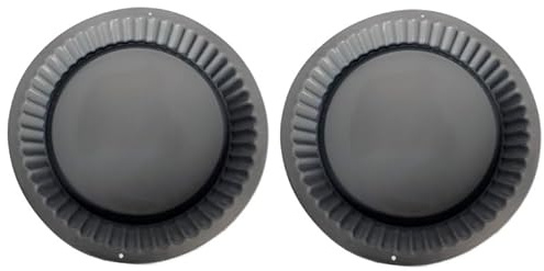 Genérico Set de 2 Moldes Redondos para Tarta, Silicona Antiadherente, 32,5 cm, Gris, Apto para Horno hasta 230°C