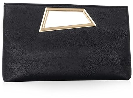 BABEYOND Clutch Handtasche für Damen - Elegante Abendtasche aus PU-Leder mit Glitzer für Verschiedene Anlässe wie Abendessen, Alltag, Dates, Hochzeiten und Kostümparty Schwarz
