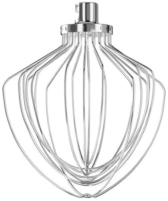 A74G-KN211WW Stainless Steel 11-Wire Whip Attachment，Compatible for Kitchenaid，Bowl Lift Mixer 7QT Bowl Replacement Egg Beater Whisk