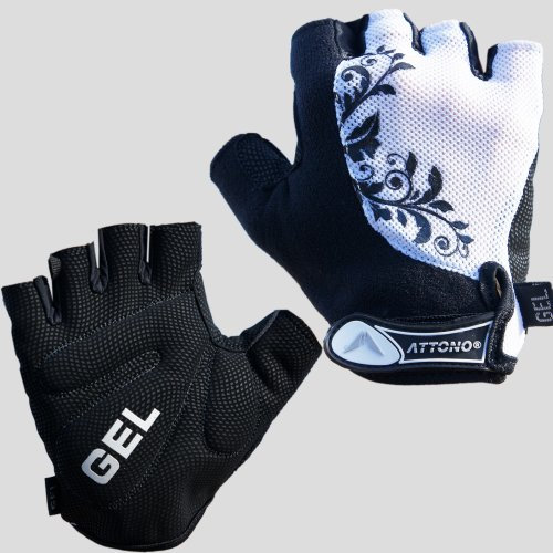 ATTONO Fahrradhandschuhe Damen Gel Fahrrad Handschuhe - Größe 6