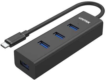 UNITEK Hub USB 4 Ports 3.0 + 1 Micro rousb/SuperSpeed Hub de données multiport pour PC, Ordinateur Portable, Clavier, Souris, imprimante/iOS (Mac) + compatibilité Windows/Plug & Play/Y-3089