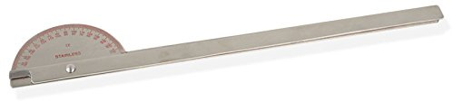 Gima – 180°-Robinson goniometer, tillverkad av rostfritt stål, i cm och tum, 17,5 cm 7 tum