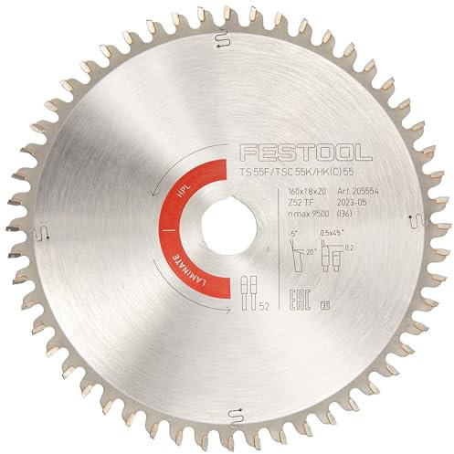 Festool Kreissägeblatt HW 160x1,8x20 TF52 LAMINATE/HPL