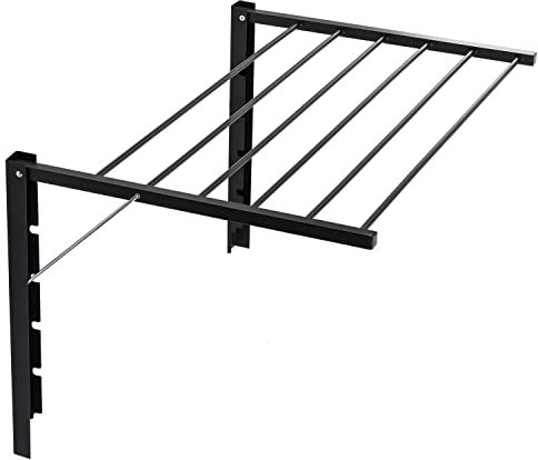 ABJ Majka Wandwäschetrockner Wäschetrockner für die Wand Trockenständer Wandmontage (60cm, Schwarz)