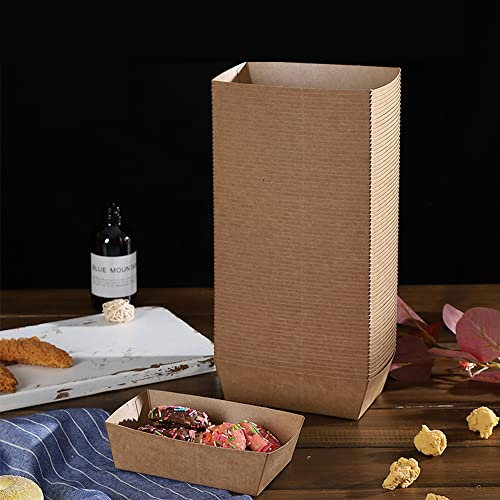 FDDD, 100 Pezzi Mini Astucci per Torte, Mini Stampi in Carta, Mini Pirofila di Carta, Stampo Pane Carta da Forno, Facile da Sformatura, per Muffin di Pane per Torte (Marrone)