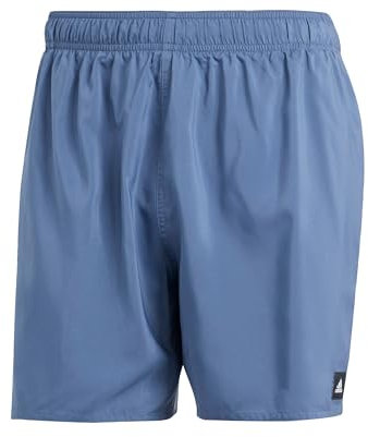 adidas Uomo Solid CLX Short-Length Swim Shorts, Preloved Ink/White, M