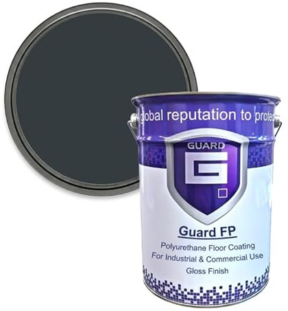 Guard FP Industrial Grade Floor Paint For Warehouses Garages Workshops Gloss 5 Litre (Dark Grey)